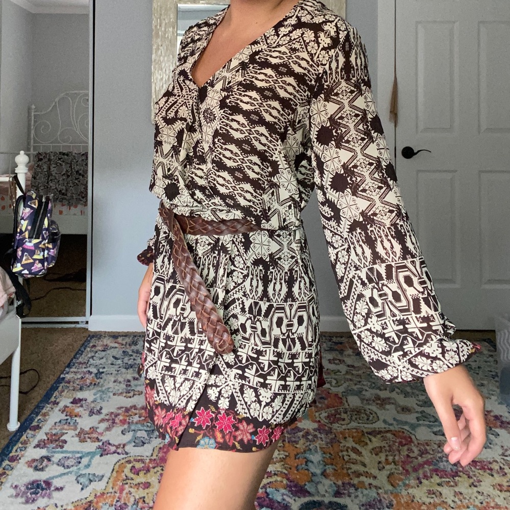 Nordstrom Long sleeve patterned dress